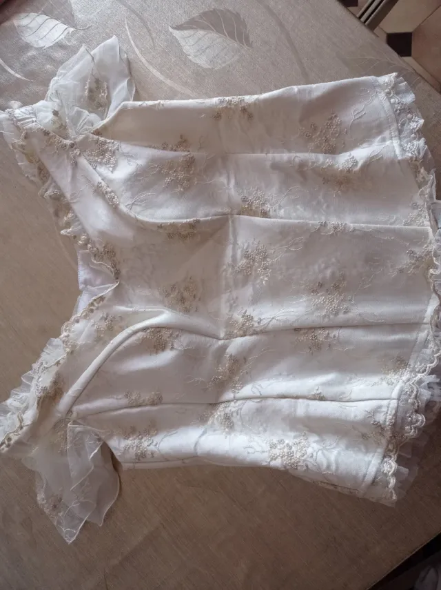 Vestido de Novia Blanco roto con Flores