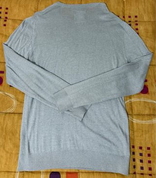 Jersey Hollister Gris Punto Fino Talla M