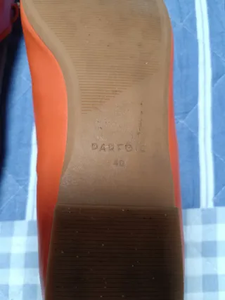 Manoletinas naranjas con lazo