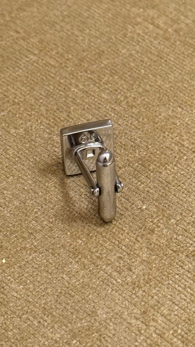 Gemelos Swarovski Cuadrados Plata y Gris