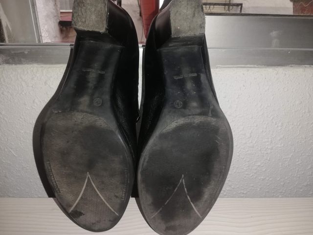 Zapatos tacón de mujer Cuero Negro Tipo Mary Jane