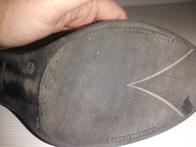 Zapatos tacón de mujer Cuero Negro Tipo Mary Jane