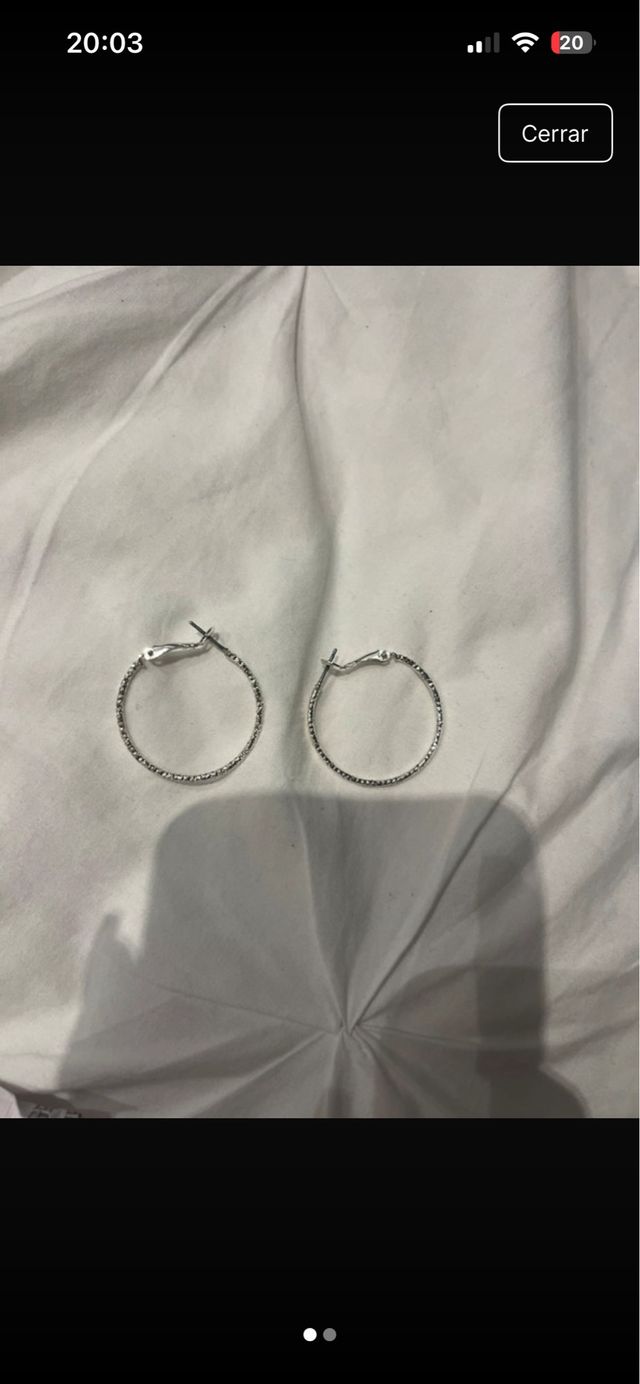 Pendientes Aro Plateados