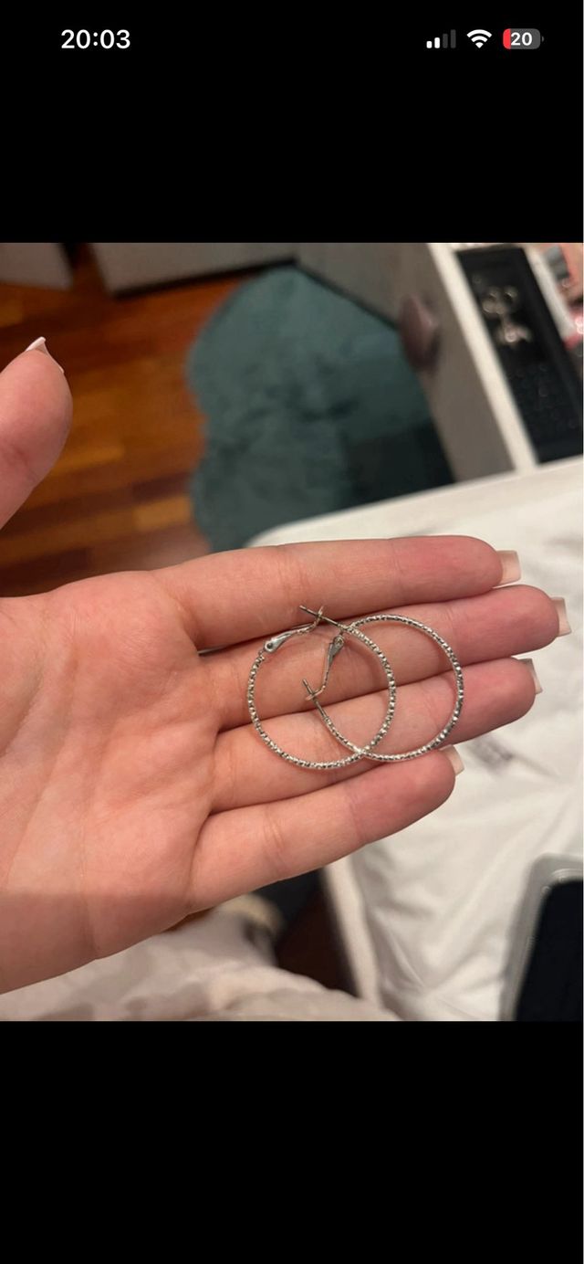 Pendientes Aro Plateados