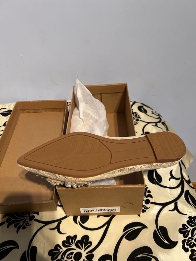 Bailarinas perlas y pedrería talla 38