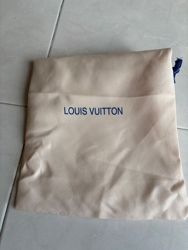 Chinelos Louis Vuitton Brancos e Azuis T.38