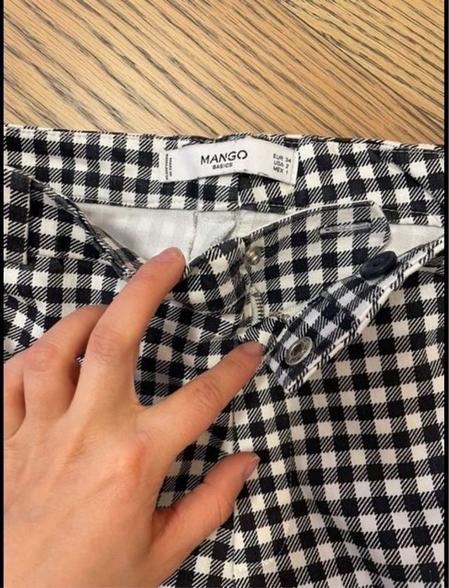 Pantalones cuadros vichy talla 34