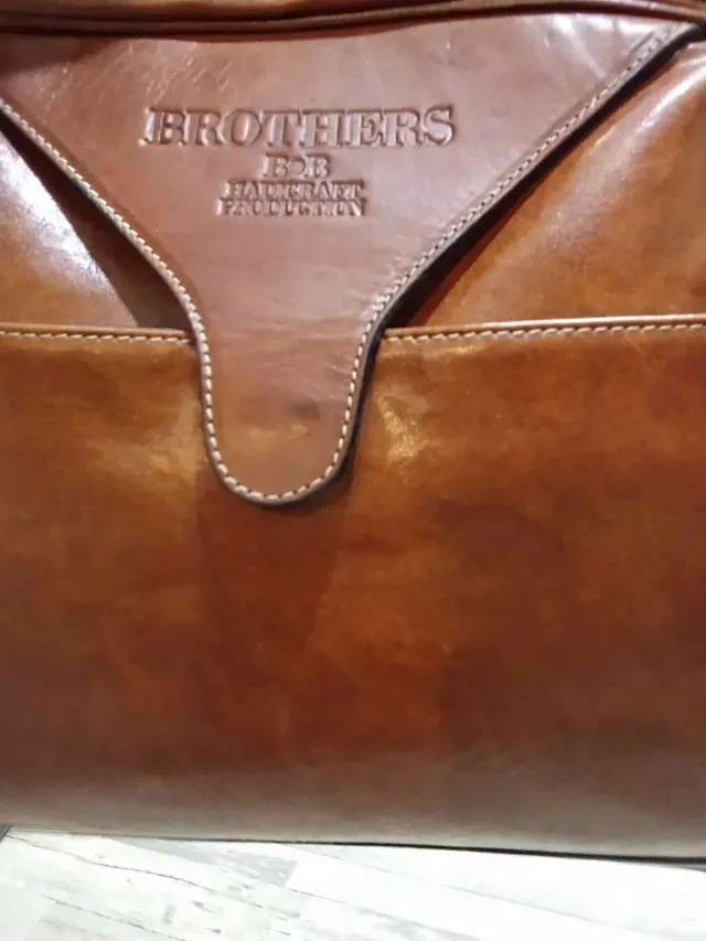 Borsa in pelle Brothers cuoio