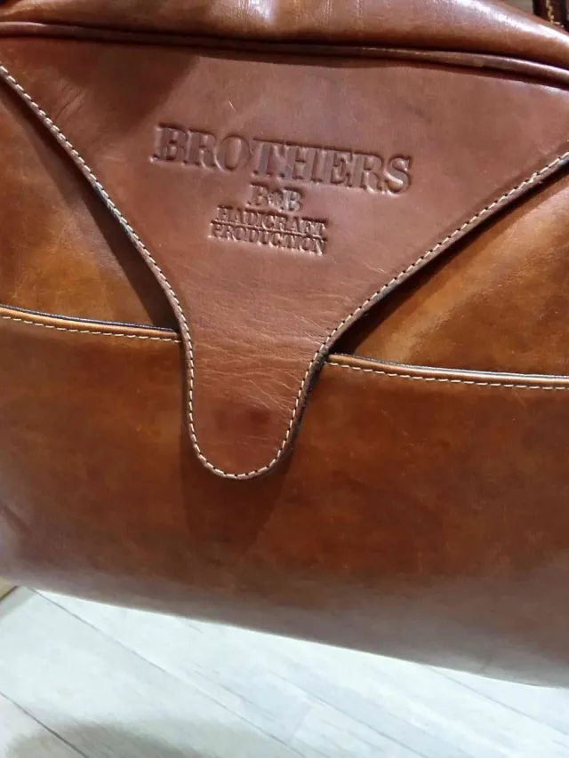 Borsa in pelle Brothers cuoio