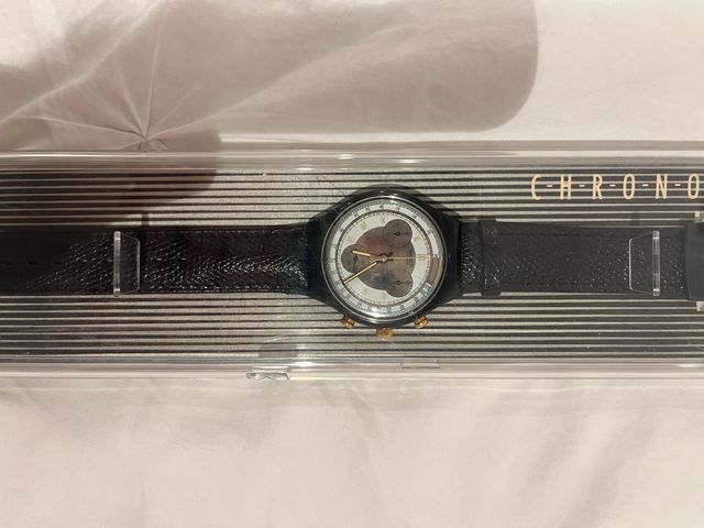 Swatch Chrono Reloj Negro y Dorado