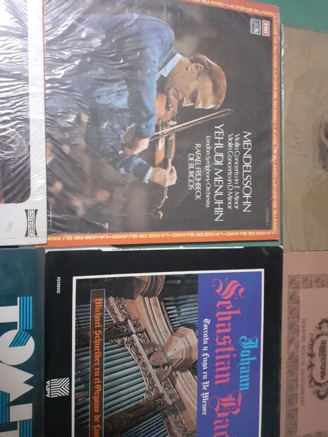 Lote 6 Vinilos Clásica: Bach, Mendelssohn, Tomita