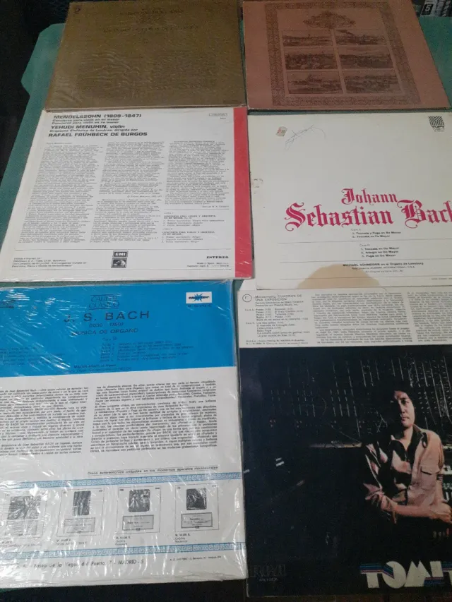 Lote 6 Vinilos Clásica: Bach, Mendelssohn, Tomita