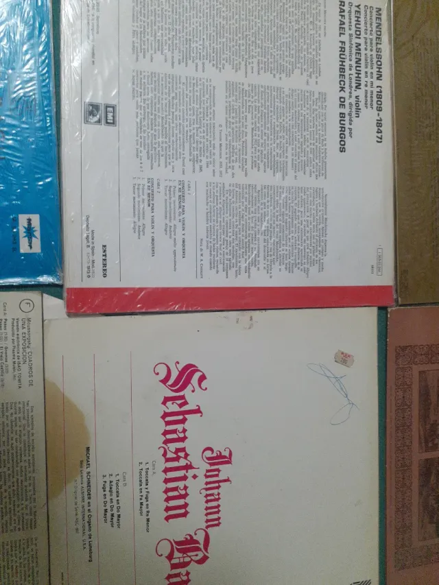 Lote 6 Vinilos Clásica: Bach, Mendelssohn, Tomita