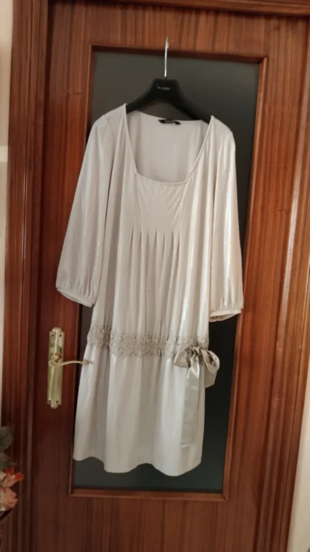 Vestido dorado y plateado talla única