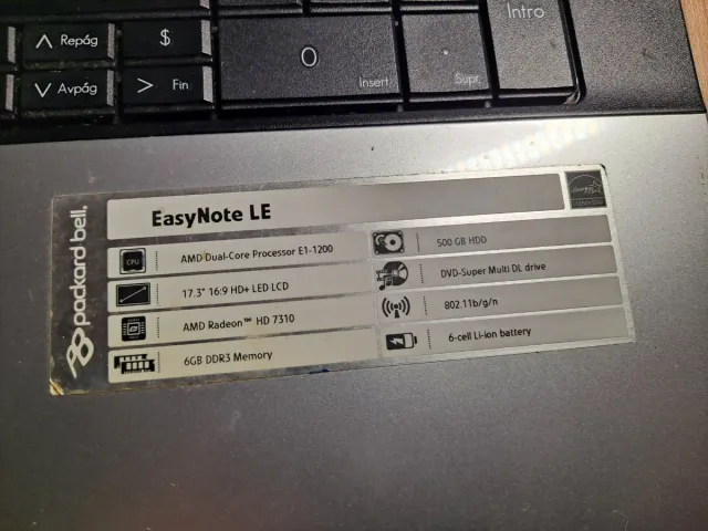 Portátil Packard Bell