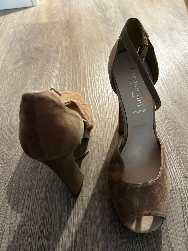 Scarpe Formentini tacco donna beige/marrone