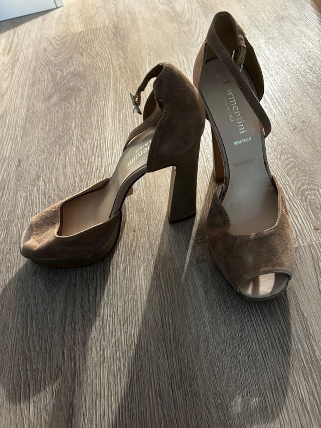 Scarpe Formentini tacco donna beige/marrone
