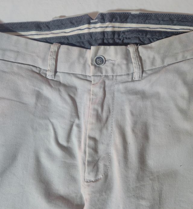 Pantalón Emidio Tucci Casual Talla L Beige