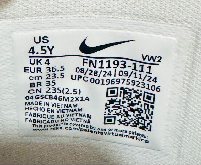 Nike Air Force 1 Mid Blancas Talla 36.5 Blancas