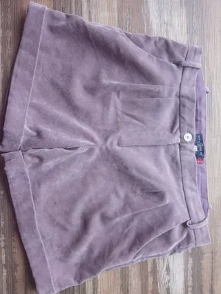 Pantalón corto pana morado