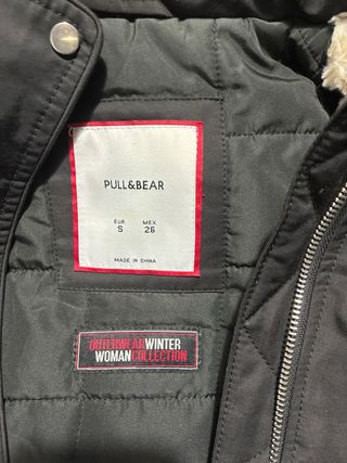 Plumífero Pull&Bear Negro Talla S