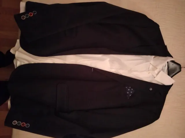 Americana juvenil azul marino