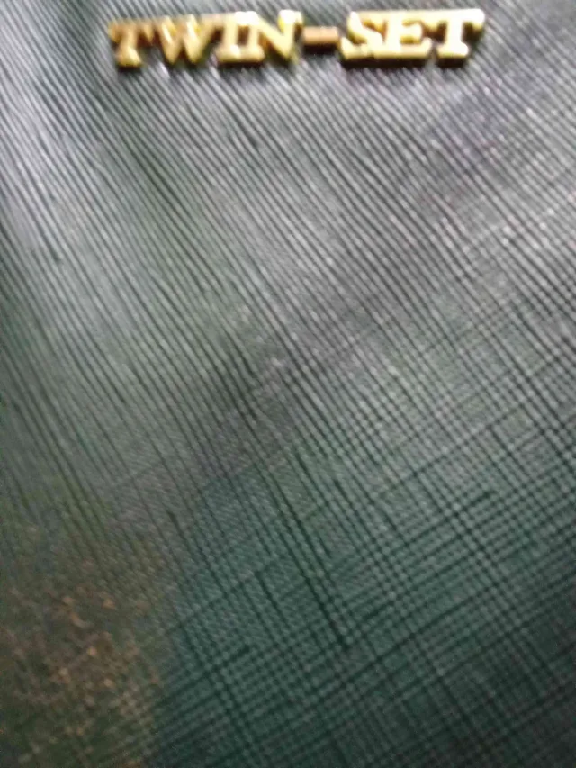 Borsa Twin Set verde con dettagli oro