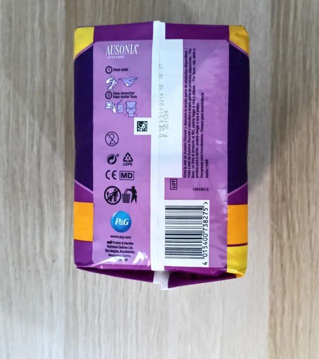 Paquete 20 Compresas Ausonia Discreet.