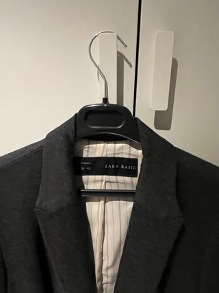 Americana Zara Algodón Gris