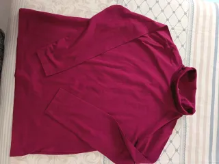 Jersey cuello alto mujer rojo