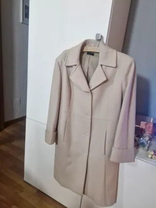 Abrigo Benetton Beige Mujer