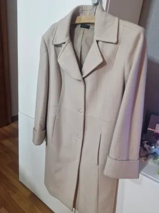 Abrigo Benetton Beige Mujer