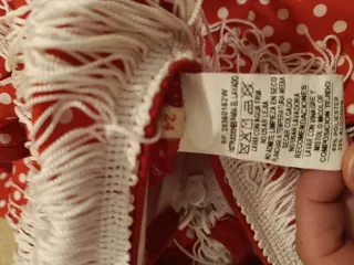 Traje Flamenca Rojo Lunares Blanco