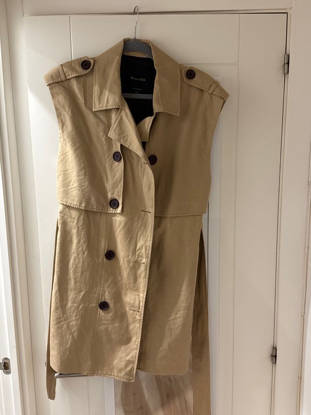 Vestido/Chaleco Massimo Dutti Beige