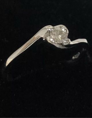 Anello solitario oro bianco 18k