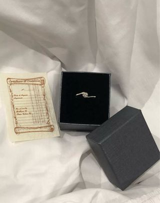 Anello solitario oro bianco 18k