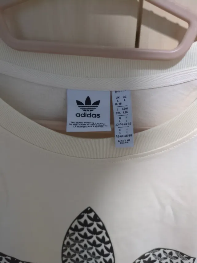 Camiseta Adidas Talla L Beige