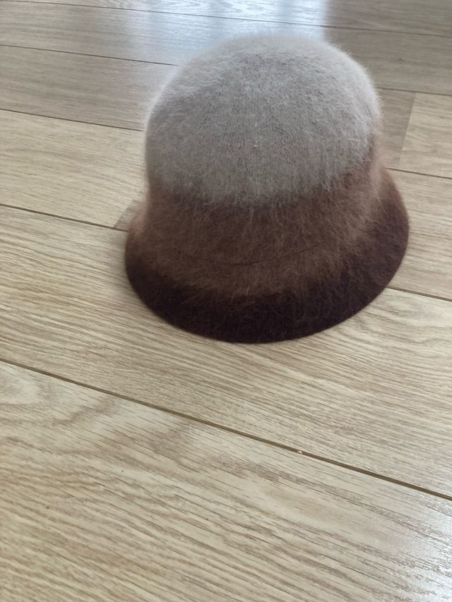 Gorro/Sombrero degradado marrón a beige