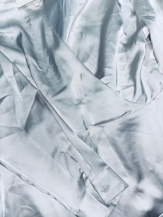 Vestido Stradivarius blanco manga larga