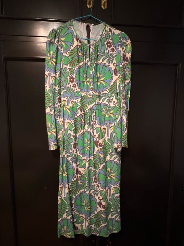 Vestido Tanuca Talla 38 Estampado Floral