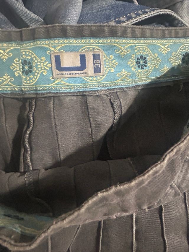 Falda denim gris Adolfo Domínguez