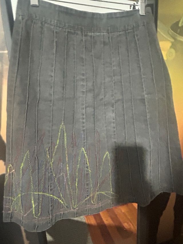 Falda denim gris Adolfo Domínguez