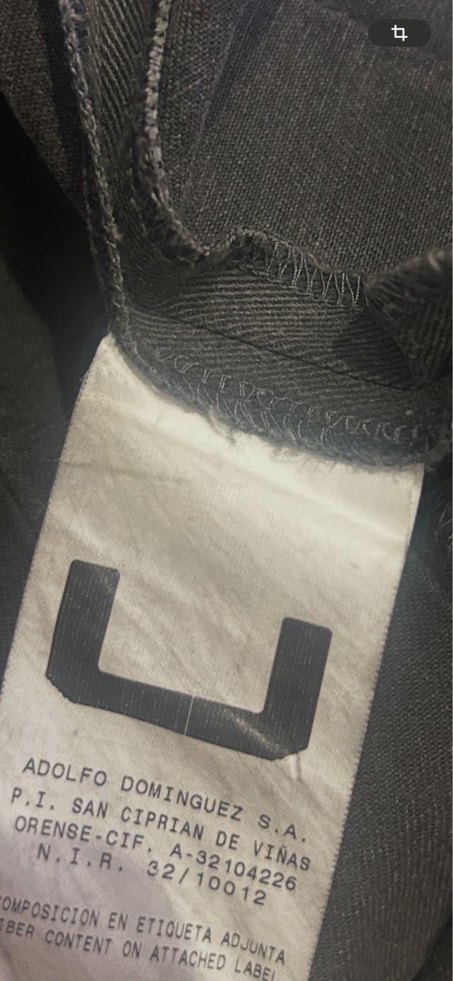 Falda denim gris Adolfo Domínguez