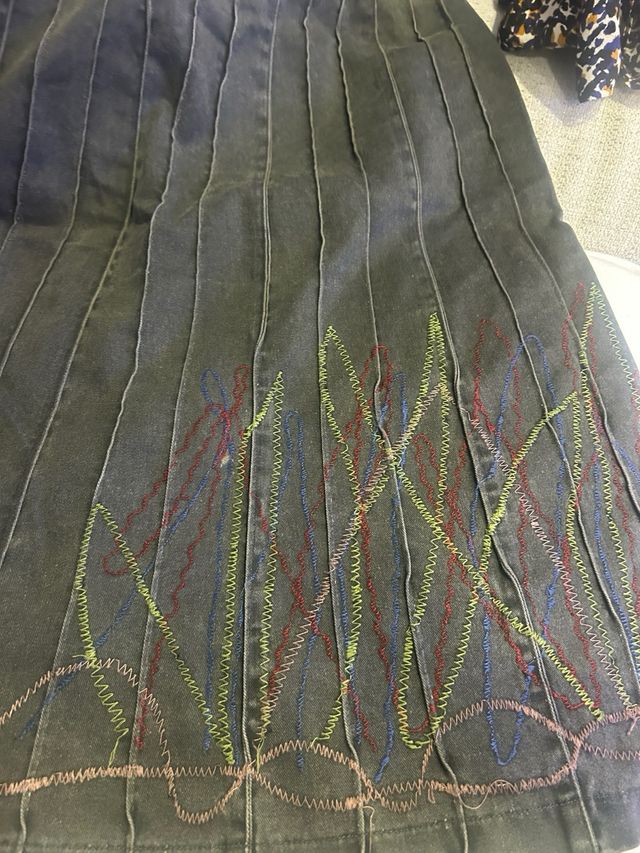 Falda denim gris Adolfo Domínguez