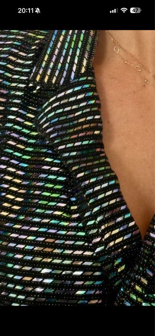 Vestido lentejuelas Zara manga larga