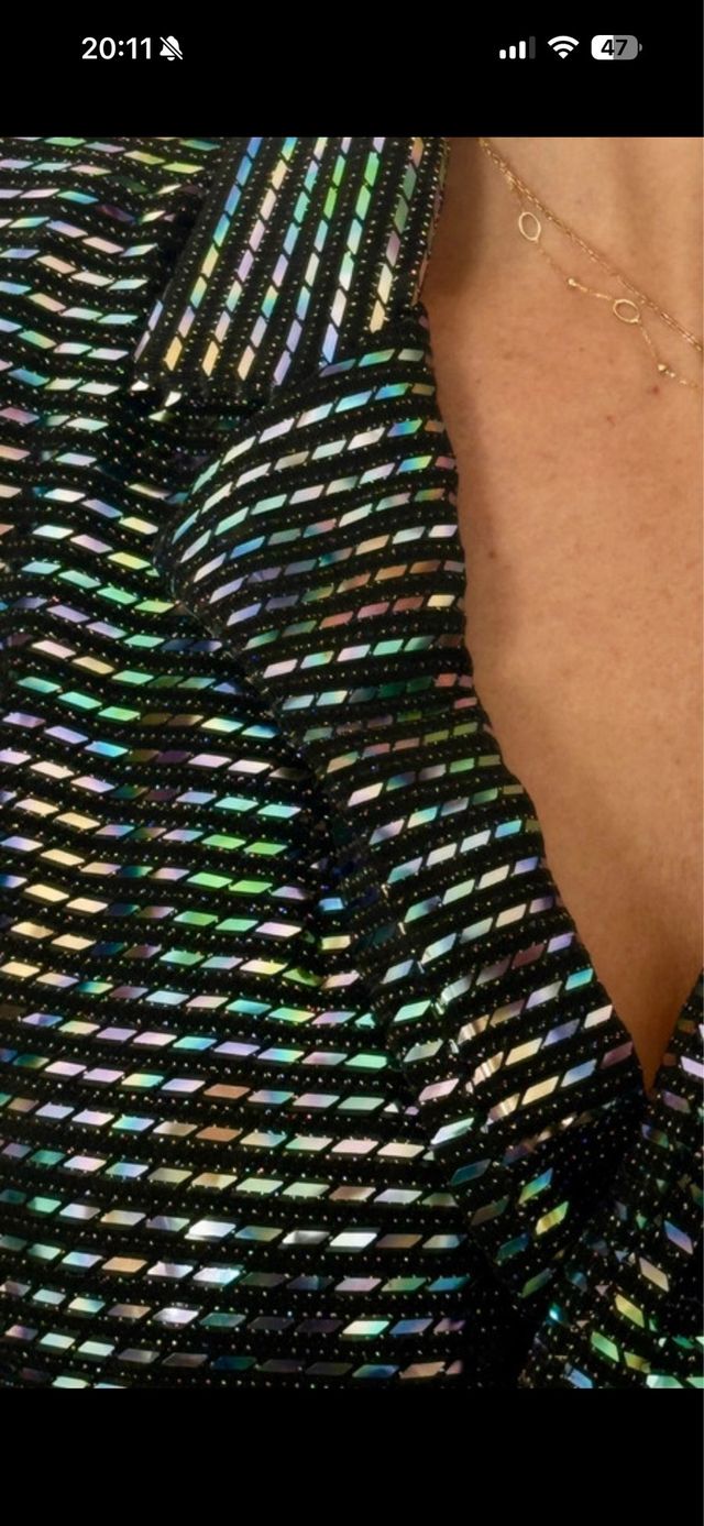 Vestido lentejuelas Zara manga larga