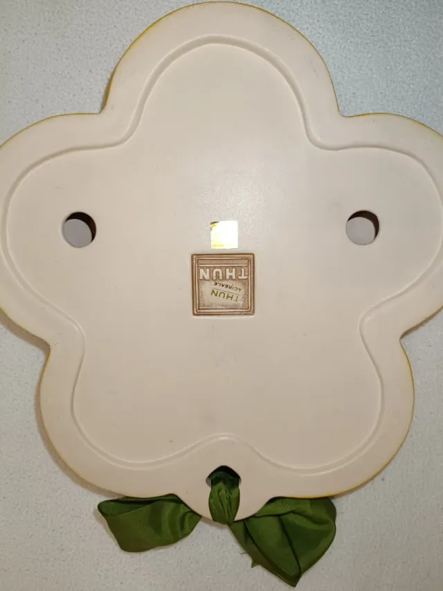 Formella Thun grande fiore con coccinella