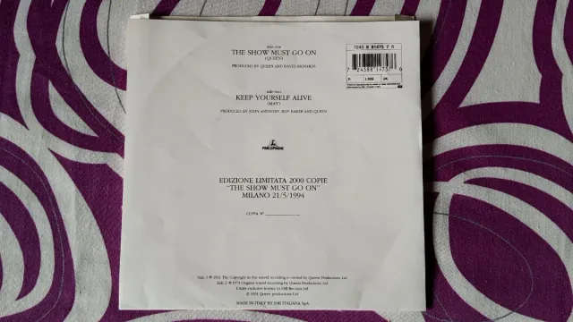 Queen - The Show Must Go On 7" Single Raro