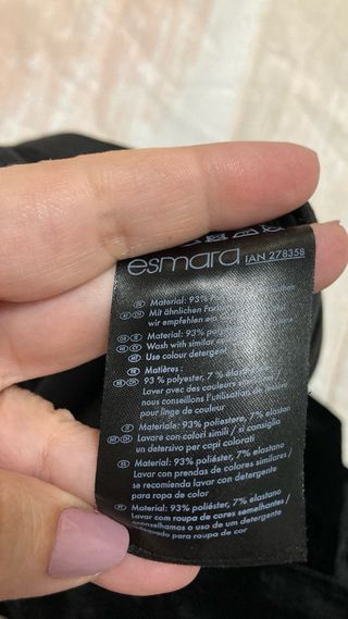 Pantalón elástico de terciopelo negro