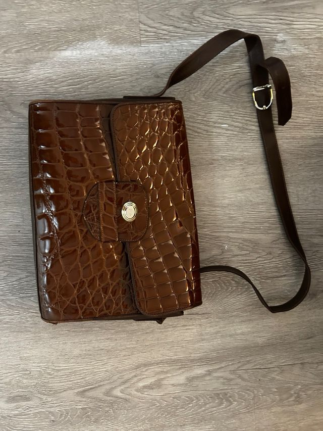 Borsa a tracolla Emilio Pucci effetto coccodrillo